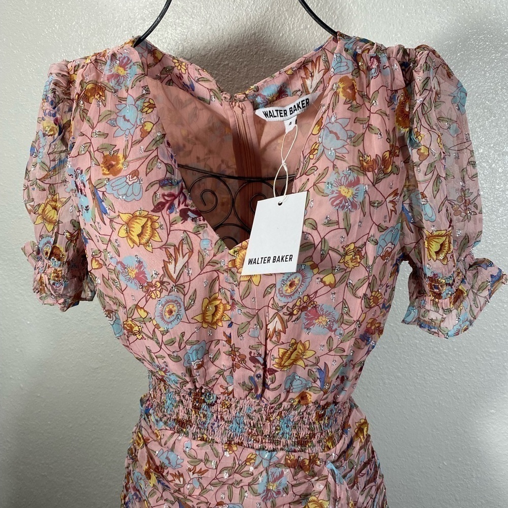 NWT Walter Baker Mars dress in pink primrose size 4 - Picture 7 of 16